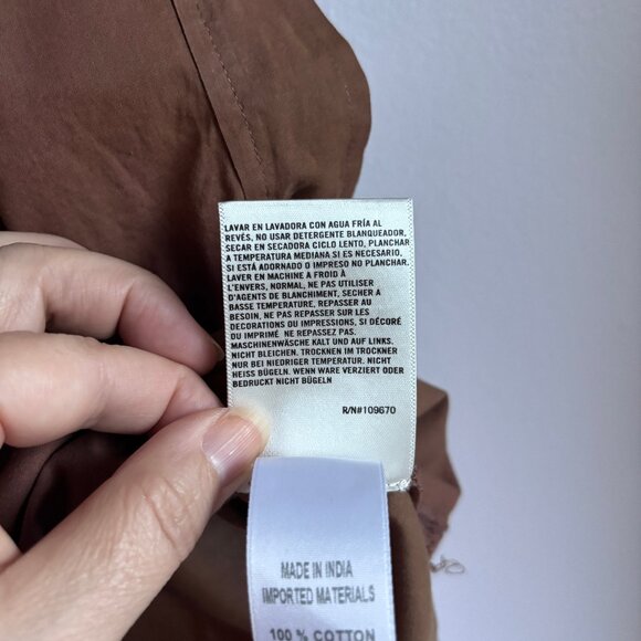 SzM Citizens of Humanity Cap-Sleeve Blouse in Mocha Mousse - RUNS LARGE - Picture 9 of 12